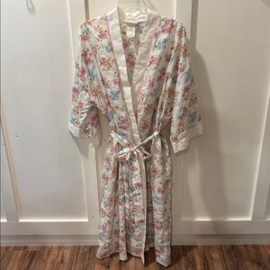 Vtg Cachet Large Floral Robe Duster Bridal Spring Wedding Photoshoot Maternity